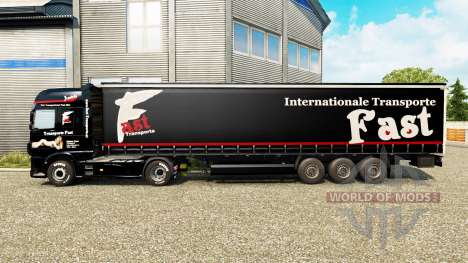 Skin Fast Internationale Transport on semi-trail for Euro Truck Simulator 2