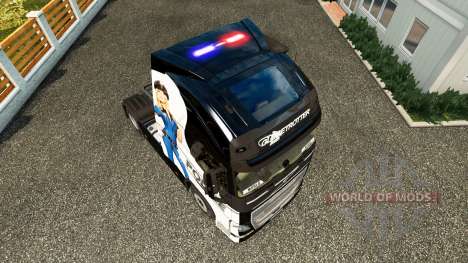 Sexy Police skin for Volvo truck for Euro Truck Simulator 2