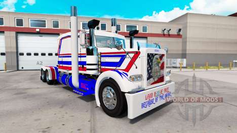 America skin for the truck Peterbilt 389 for American Truck Simulator