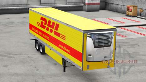 Skin DHL for reefer semi-trailer for American Truck Simulator