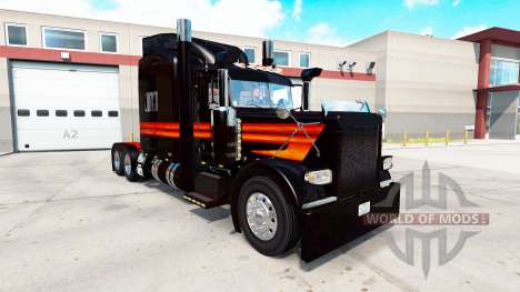 Fiery skin for the truck Peterbilt 389 for American Truck Simulator