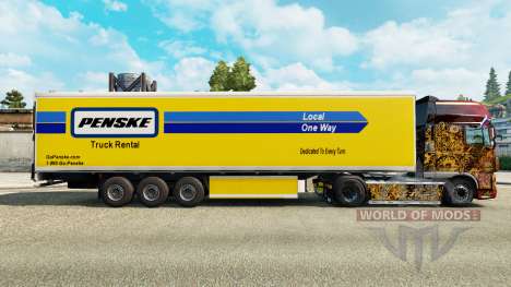 Penske skin for the refrigerated trailer for Euro Truck Simulator 2