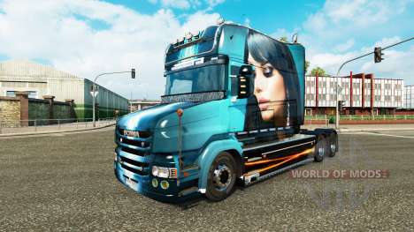 Beautiful Girl skin for truck Scania T for Euro Truck Simulator 2