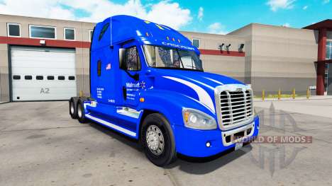 Skin Walmart on tractor Freightliner Cascadia for American Truck Simulator