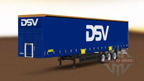 Curtain semi-trailer Schmitz Cargobull DSV for Euro Truck Simulator 2