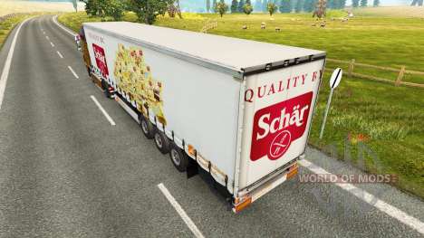 Skin Schar on a curtain semi-trailer for Euro Truck Simulator 2
