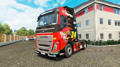 Skin NASCAR for truck tractor Volvo for Euro Truck Simulator 2
