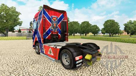 The skin of the New Russia on tractor DAF for Euro Truck Simulator 2