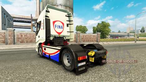Skin FINA on the truck Iveco Hi-Way for Euro Truck Simulator 2