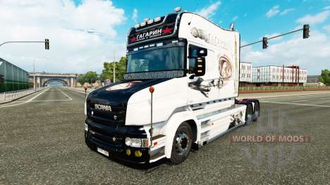 Gagarin skin for truck Scania T for Euro Truck Simulator 2