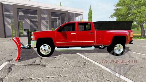 Chevrolet Silverado 3500 HD 2016 plow for Farming Simulator 2017
