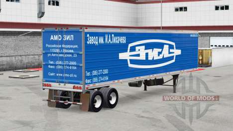 Skins car brands in semi-trailers for American Truck Simulator