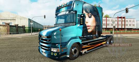 Beautiful Girl skin for truck Scania T for Euro Truck