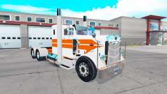 Skin Orange stripes on the truck Peterbilt 351 for American Truck Simulator