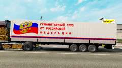 A semitrailer carrying humanitarian cargo for Euro Truck Simulator 2