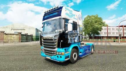 The skin on the tractor Scania for Euro Truck Simulator 2