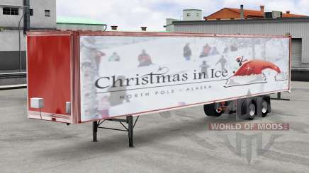 A collection of skins Christmas v2.0 on the semi-trailer for American Truck Simulator