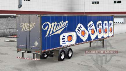 All-metal semitrailer Miller Lite for American Truck Simulator