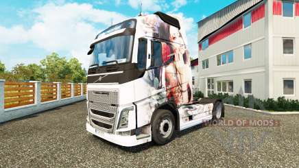 Skin Artistic Girl at Volvo trucks for Euro Truck Simulator 2