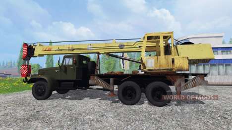 KrAZ 257 truck crane for Farming Simulator 2015