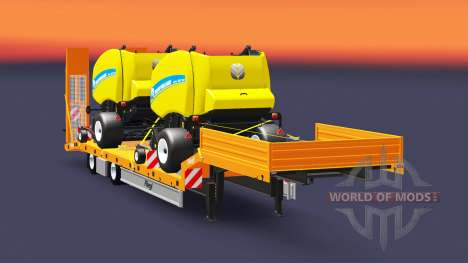 Low-frame trawl Fliegl with loads v3.0 for Euro Truck Simulator 2