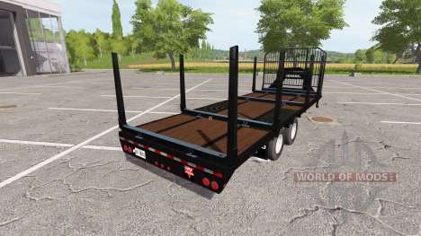 A flatbed hauling trailer for Farming Simulator 2017