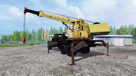 KrAZ 257 truck crane for Farming Simulator 2015