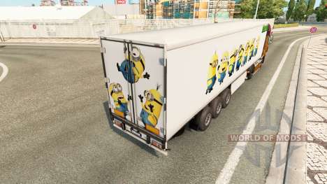 Skin Minions on the trailer for Euro Truck Simulator 2