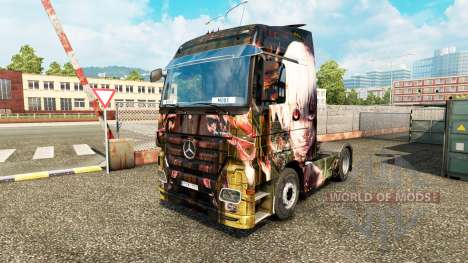 Skin Tokyo Ghoul on a tractor Mercedes-Benz for Euro Truck Simulator 2