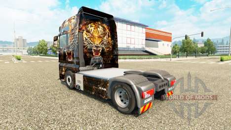 The skin of Tiger on the truck MAN for Euro Truck Simulator 2
