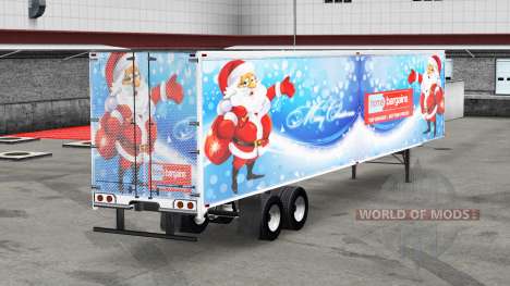 A collection of skins for Christmas trailer v2.0 for American Truck Simulator