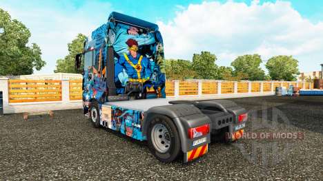 Skin Marvel Heroes on the truck MAN for Euro Truck Simulator 2
