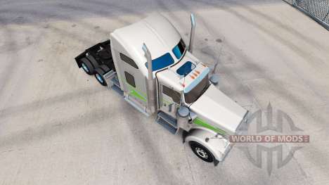Skin Movin on tractor truck Kenworth W900 for American Truck Simulator