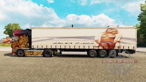 Skin Kaley Cuaco Trinute on the trailer for Euro Truck Simulator 2