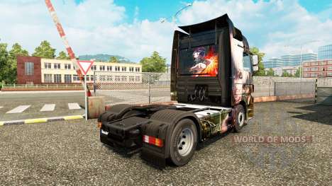 Skin Tokyo Ghoul on a tractor Mercedes-Benz for Euro Truck Simulator 2