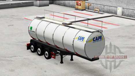 Food tank semi-trailer Menci for American Truck Simulator