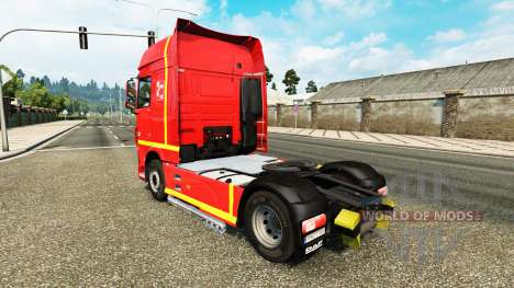 Skin Sapeur Pompier on tractor DAF for Euro Truck Simulator 2