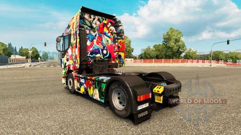 Skin Marvel Universe on the truck Iveco for Euro Truck Simulator 2