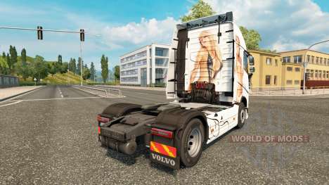 Skin I Love Pussy for Volvo truck for Euro Truck Simulator 2