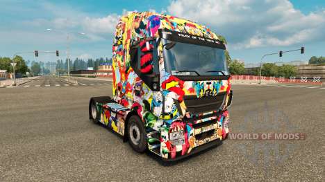 Skin Marvel Universe on the truck Iveco for Euro Truck Simulator 2