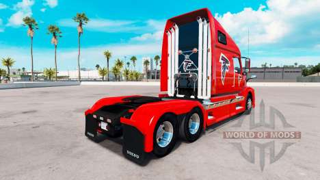 Skin Atalanta Falcons on tractor Volvo VNL 670 for American Truck Simulator