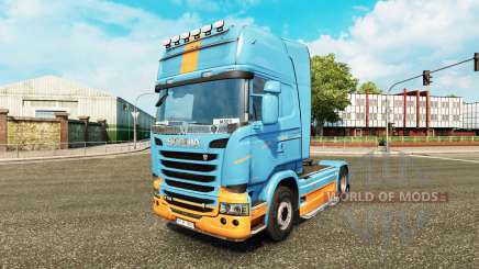 Skin DS3 on the tractor Scania for Euro Truck Simulator 2