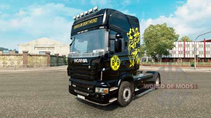 Borussia Dortmund skin for Scania truck for Euro Truck Simulator 2