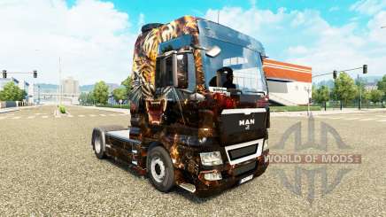 The skin of Tiger on the truck MAN for Euro Truck Simulator 2