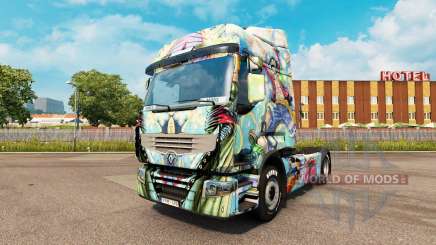 Skin One Piece on a tractor unit Renault for Euro Truck Simulator 2