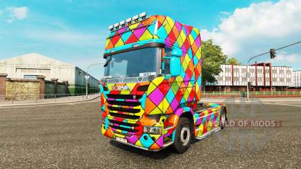Arlequin skin for truck Scania for Euro Truck Simulator 2