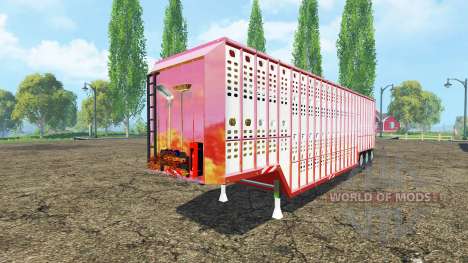 Semitrailer-cattle USA for Farming Simulator 2015
