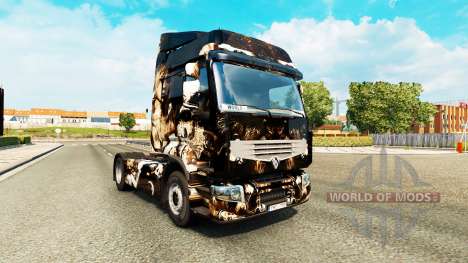 Skin Horror Night on a tractor unit Renault Prem for Euro Truck Simulator 2