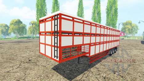 Semitrailer-cattle carrier v1.1 for Farming Simulator 2015