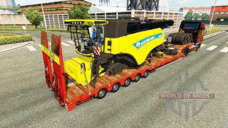 Low sweep with a cargo of agricultural machinery for Euro Truck Simulator 2